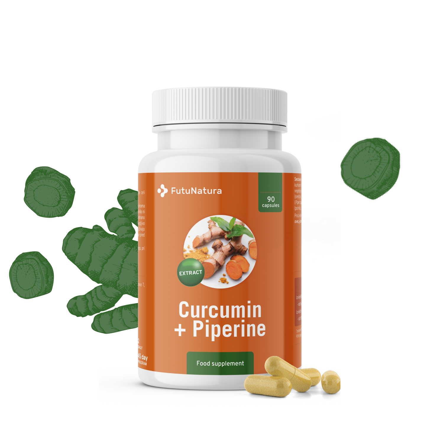 Curcumina în compania piperinei