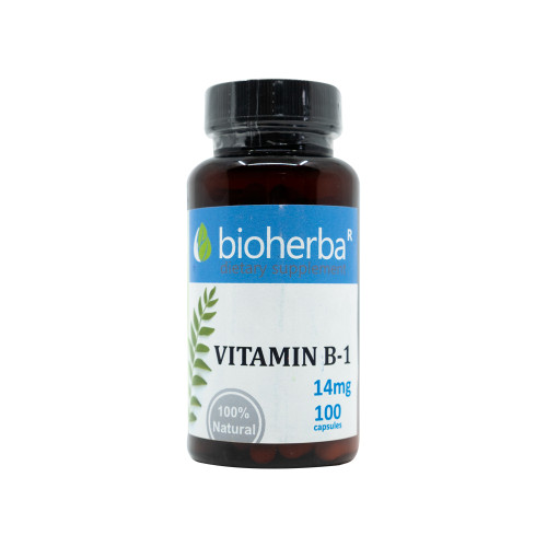 Vitamina B1 (tiamină) 14 mg, 100 de capsule