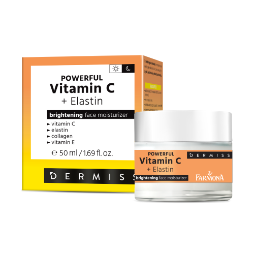 Crema hidratantă iluminatoare cu vitamina C + elastină