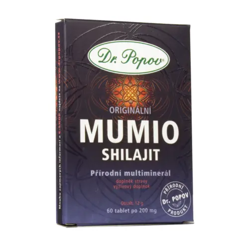 Mumija este un supliment alimentar natural, bogat in minerale si oligoelemente esentiale pentru organism. Acesta sustine sistemul imunitar, ajuta la mentinerea sanatatii oaselor si a articulatiilor, imbunatateste circulatia sangelui si are efecte antioxid