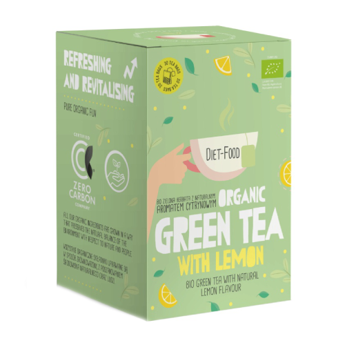 BIO Ceai verde cu lămâie, 20 x 2 g