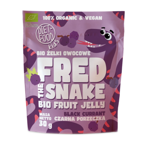 BIO Bomboane cu jele de fructe – coacăze negre, 30 g