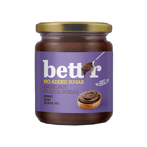 Unteta de cacao și alune cu îndulcitor.