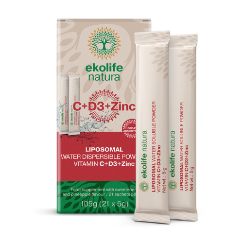 Vitamina C liposomală + D3 + zinc, 21 plicuri