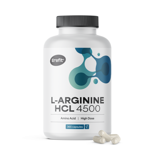 L-arginină HCL 4500 mg în capsule.