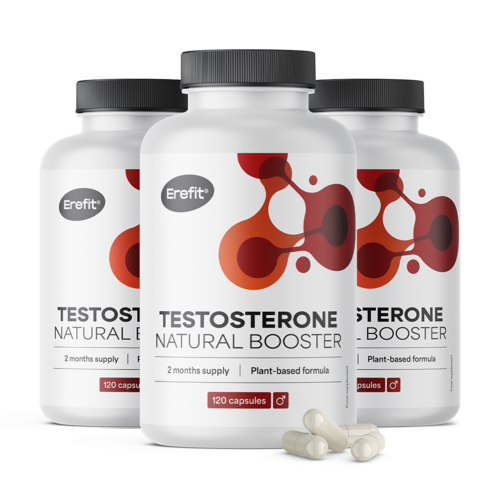 3x Testosterone – Natural Booster, total 360 de capsule