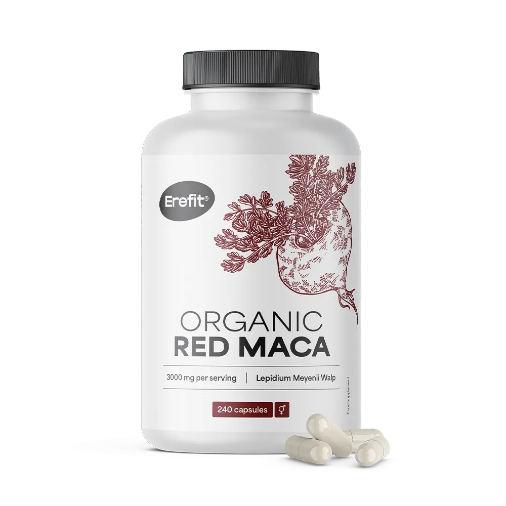 BIO Maca rosie 3000 mg cu vitamina C naturală.