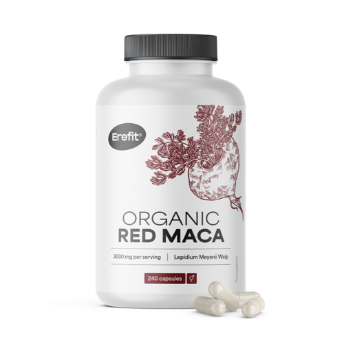 BIO Maca roșie 3000 mg cu vitamina C naturală