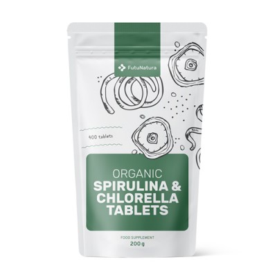 Spirulină + Chlorella tablete