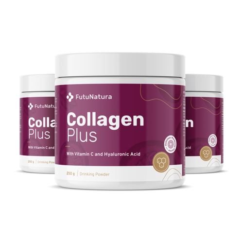 3x Colagen + vitamina C + acid hialuronic, total 750 g