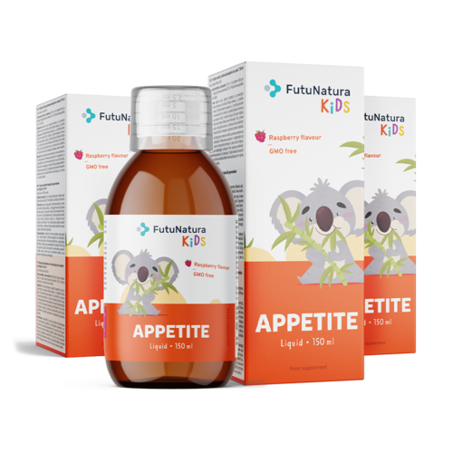 3x APPETITE – Supliment alimentar lichid pentru copii pentru poftă de mâncare, total 450 ml
