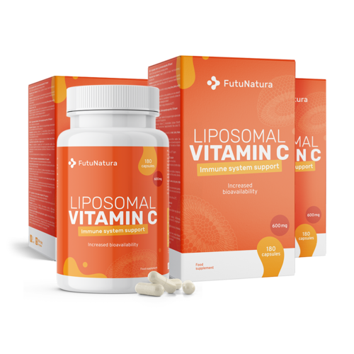 3x Vitamina C lipozomală 1200 mg, total 540 de capsule