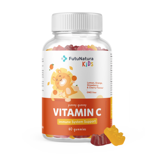 VITAMINA C – Bomboane gumate cu vitamina C pentru copii, 60 de bomboane gumate