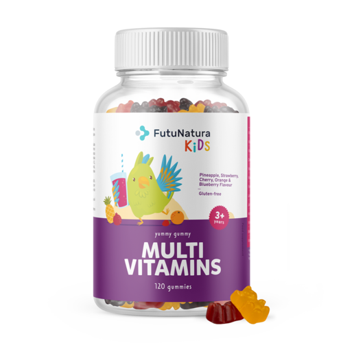 MULTI VITAMINS – Bomboane gumate multivitamine pentru copii, 120 bomboane gumate
