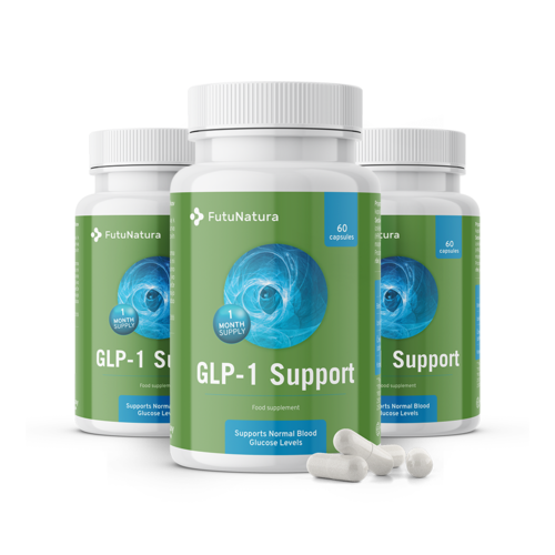3x GLP-1 Support – complex de extracte vegetale cu crom, total 180 de capsule