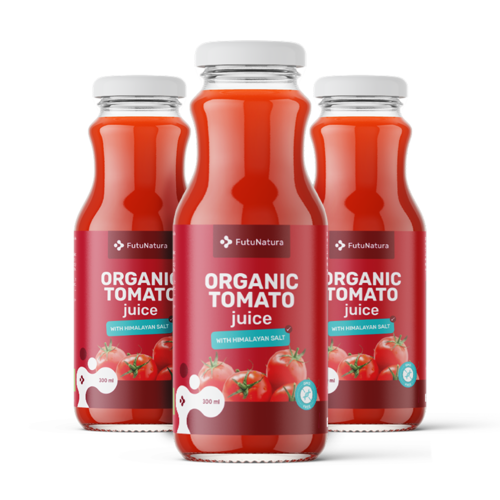 3x BIO Suc de roșii cu sare de Himalaya, total 900 ml