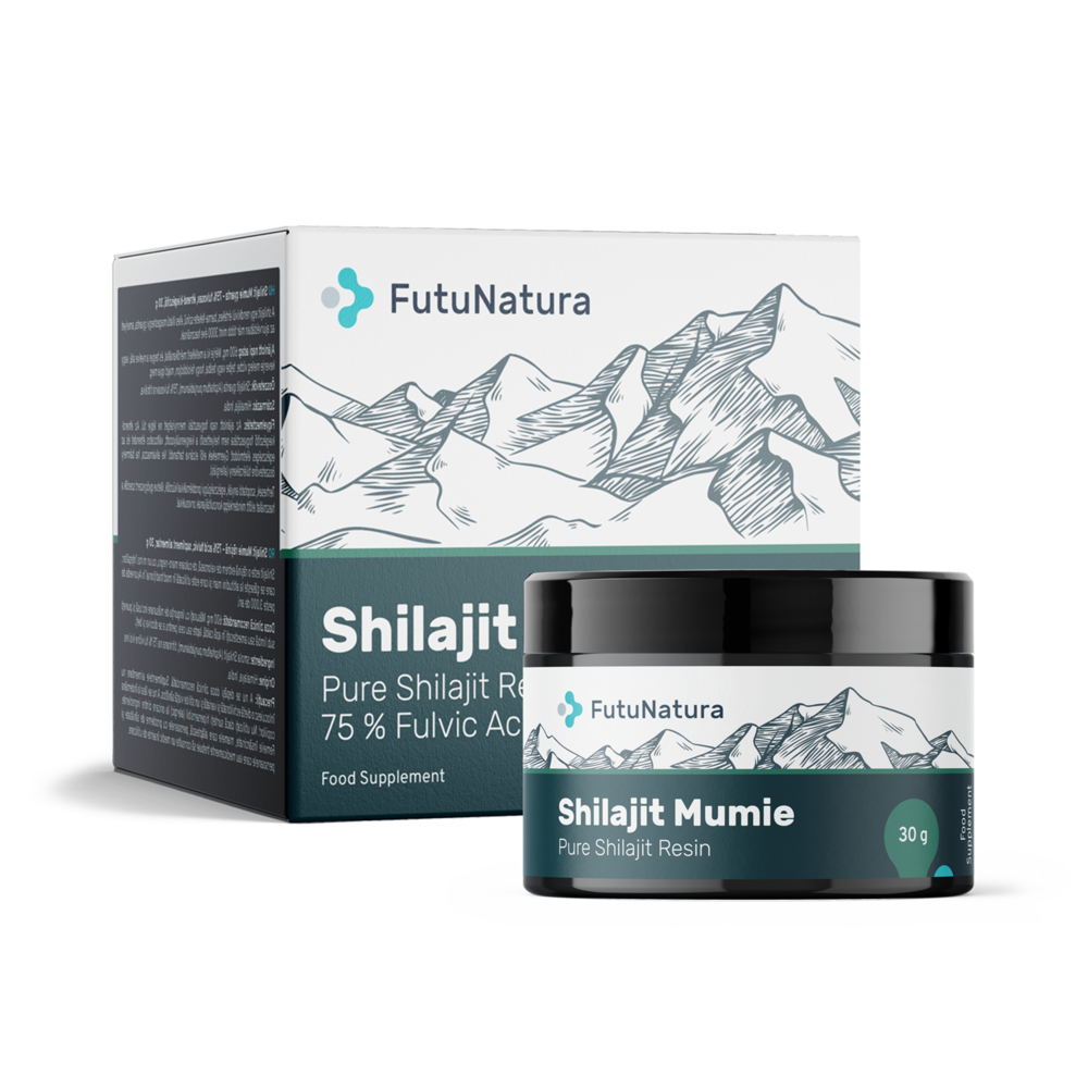 Shilajit Mumie resină - 75% acid fulvic.