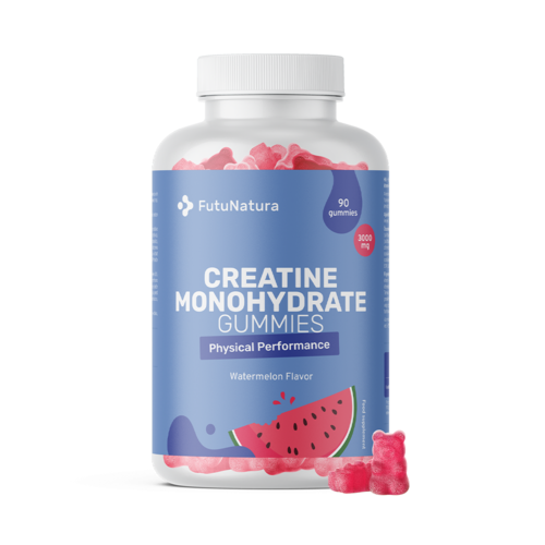 Creatină monohidrat 3000 mg – pepene verde, 90 de bomboane gumate