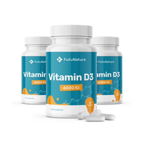 3x Vitamina D3, 4000 UI, total 180 de comprimate