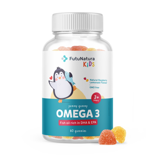 OMEGA-3 – Bomboane gumate pentru copii, 60 de bomboane gumate