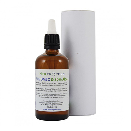 99,9% DMSO + suc de aloe vera cu pipetă.