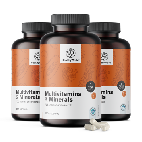 3x Multivitamine și minerale, total 1095 de capsule