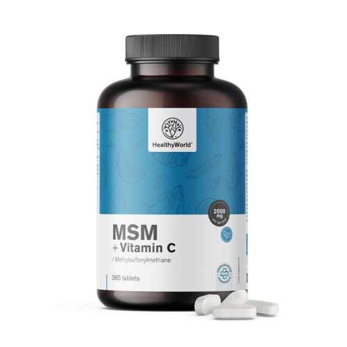 MSM 2000 mg – cu vitamina C, 365 de comprimate