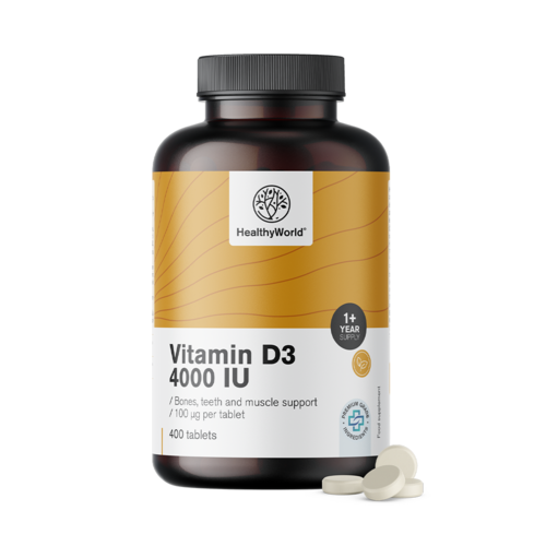 Vitamina D3 4000 UI într-un pachet mare XL