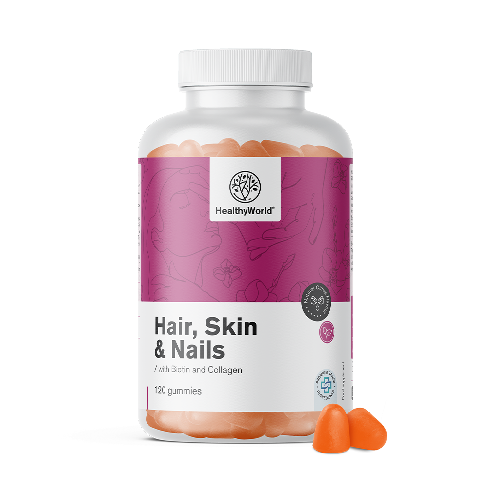 Hair, Skin & Nails - Bomboane gumate pentru păr, piele și unghii cu aromă de citrice.