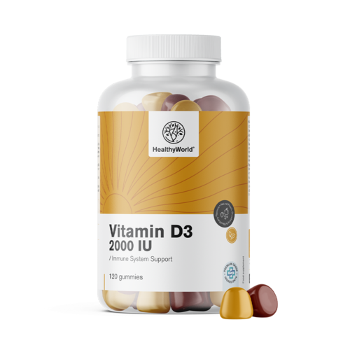 Vitamina D3 2000 UI sub formă de bomboane gumate