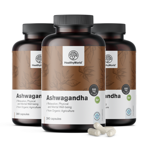 3x Ashwagandha 500 mg, total 720 de capsule