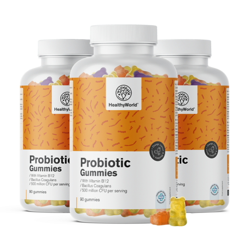 3x Probiotic – bomboane gumate cu culturi microbiologice, total 270 de bomboane gumate