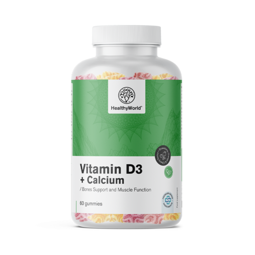 Vitamina D3 + Calciu în bomboane gumate