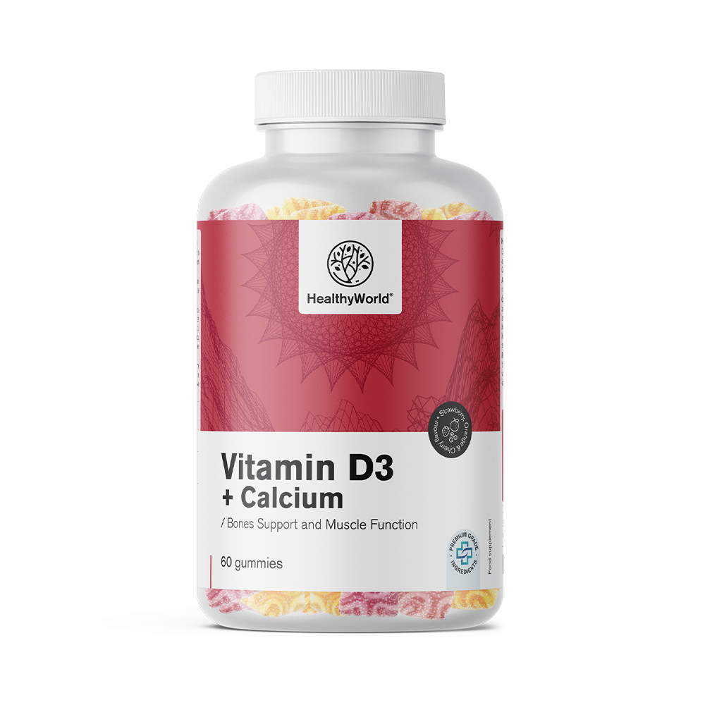 Vitamina D3 + Calciu în bomboane gumate