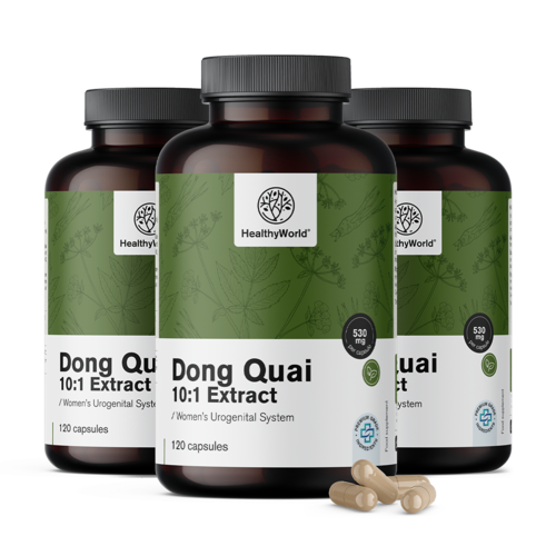 3x Angelica chinezească - Dong Quai 530 mg, total 360 de capsule