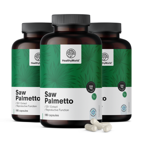 3x Saw Palmetto - Palmier stufos 320 mg, total 540 de capsule