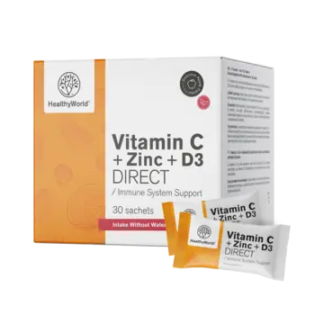 Vitamina C 500 + Zinc + D3 DIRECT cu aromă de mere