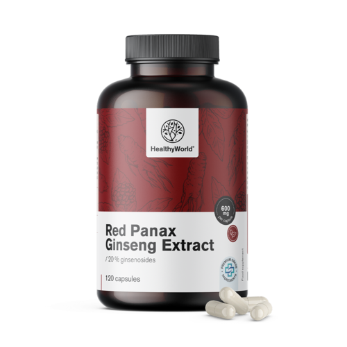 Red Panax Ginseng - extract de ginseng roșu 600 mg, 120 de capsule