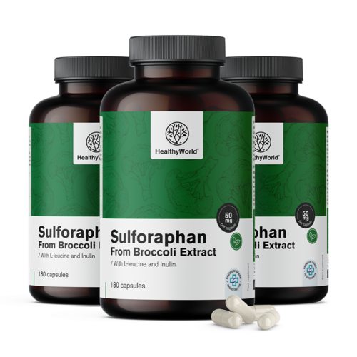 3x Sulforafan - din extract de broccoli 50 mg, total 540 de capsule