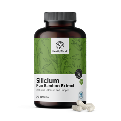 Siliciu 250 mg - din extract de bambus, 240 de capsule