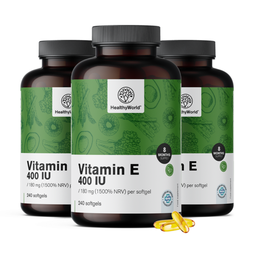 3x Vitamina E 400 UI, total 720 de capsule moi