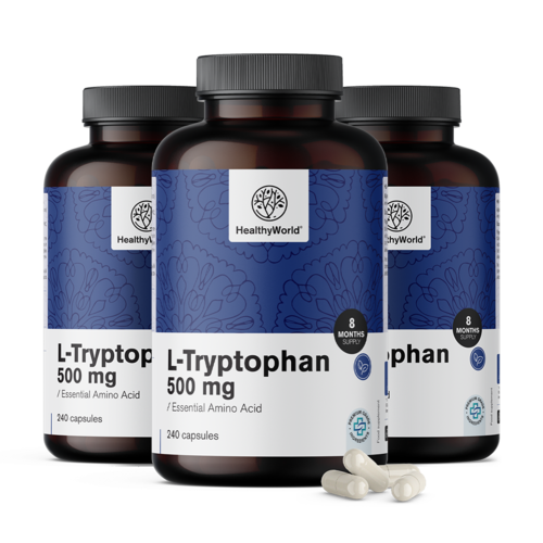 3x L-triptofan 500 mg, total 720 de capsule