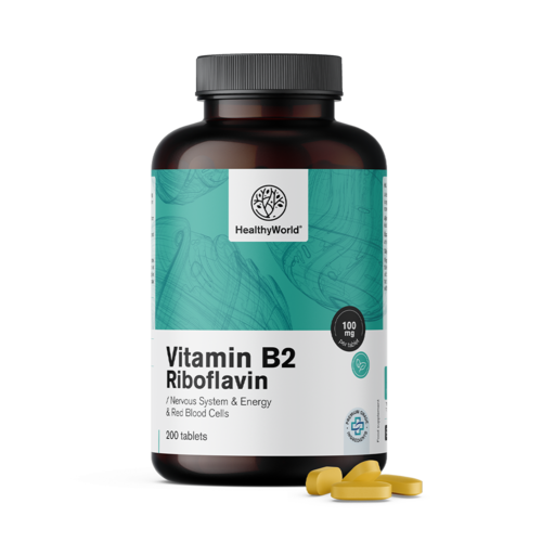 Vitamina B2 - riboflavina 100 mg, 200 de comprimate