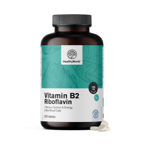 Vitamina B2 - riboflavina 100 mg, 200 de comprimate