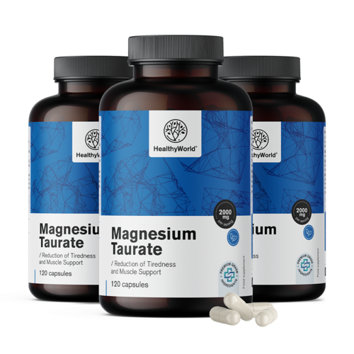 3x Taurat de magneziu 2000 mg, total 360 de capsule