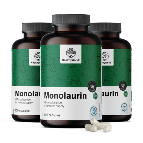 3x Monolaurină 500 mg, total 360 capsule