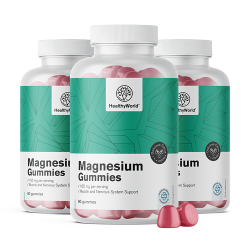 3x Magneziu 165 mg, total 270 de bomboane gumate