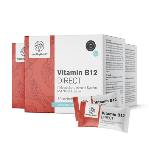3x Vitamina B12 DIRECT, total 90 de plicuri