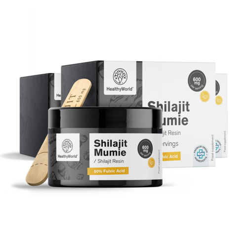 3x Shilajit Mumie 600 mg – rășină, total 90 g