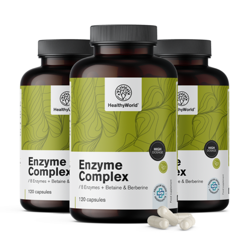 3x Complex enzime, total 360 capsule